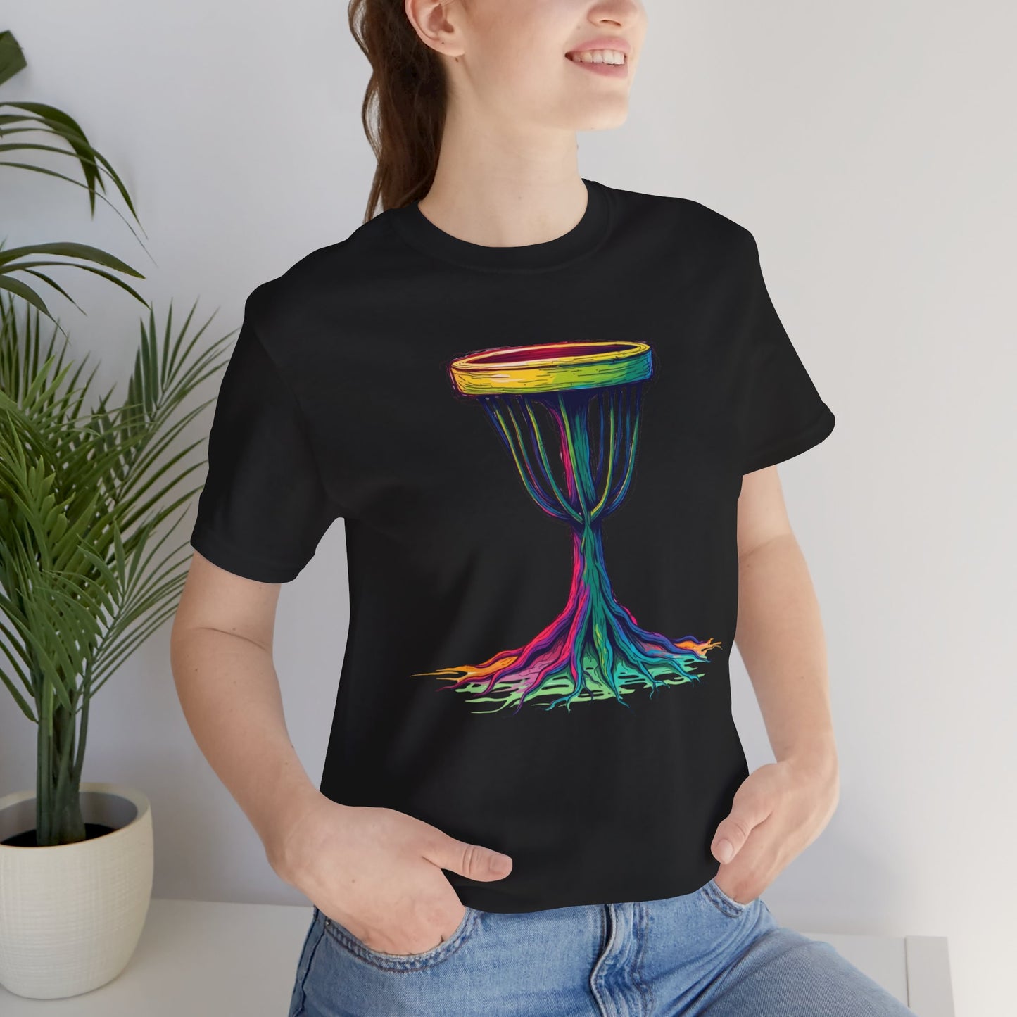 Disc Golf Tree of Life Design 1 Unisex T-Shirt, Happy Feel-Good Disc Golf Shirt