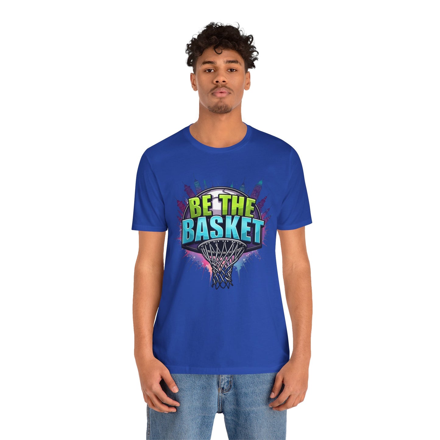 BE THE BASKET Skyline 3 Basketball Unisex T-Shirt, Basketball Shirt