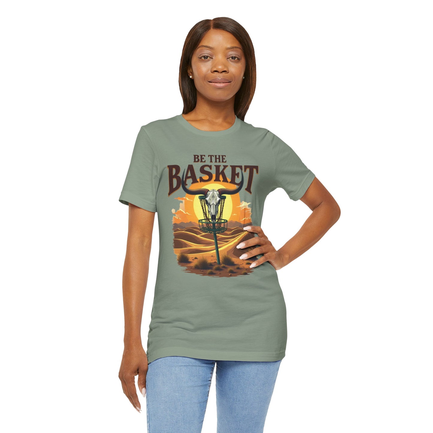 BE THE BASKET Desert Design Unisex T-Shirt, DISC GOLF SHIRT