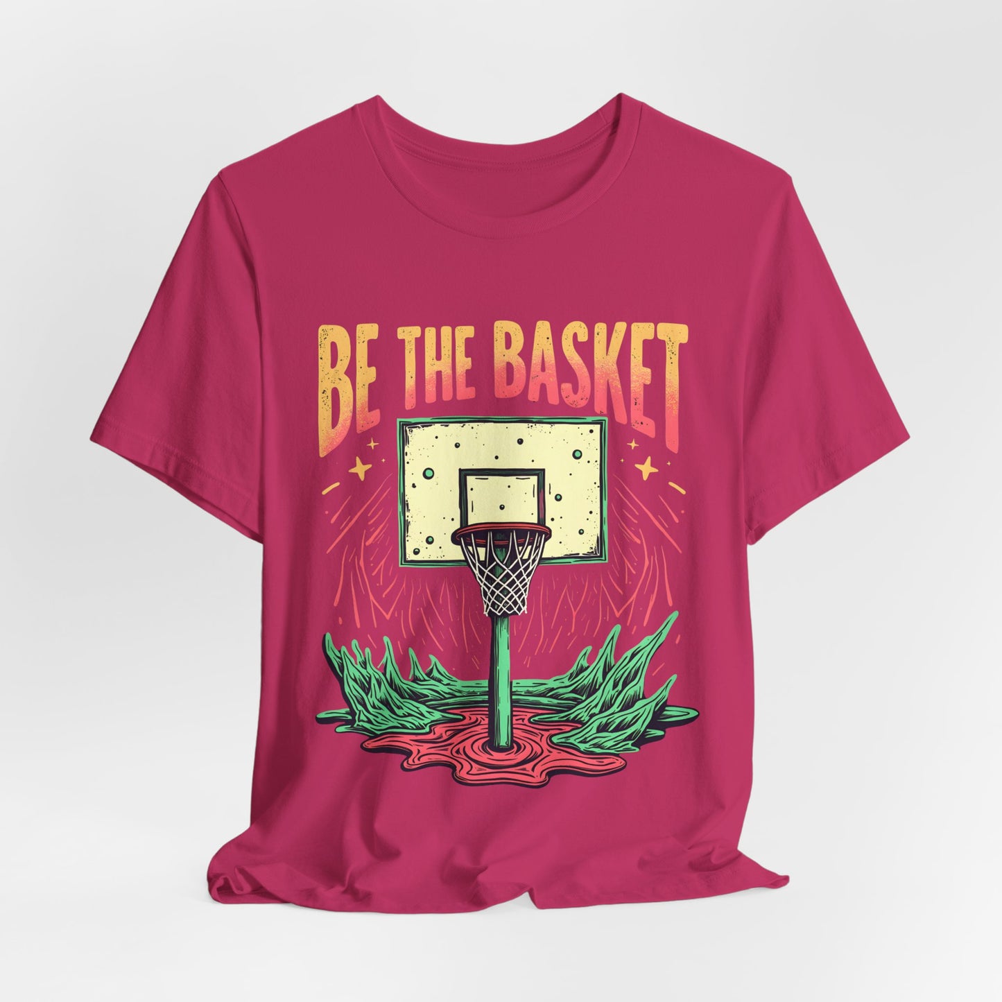 BE THE BASKET Basketball Psychedelic Court 3 Unisex T-Shirt, Basketball Shirt