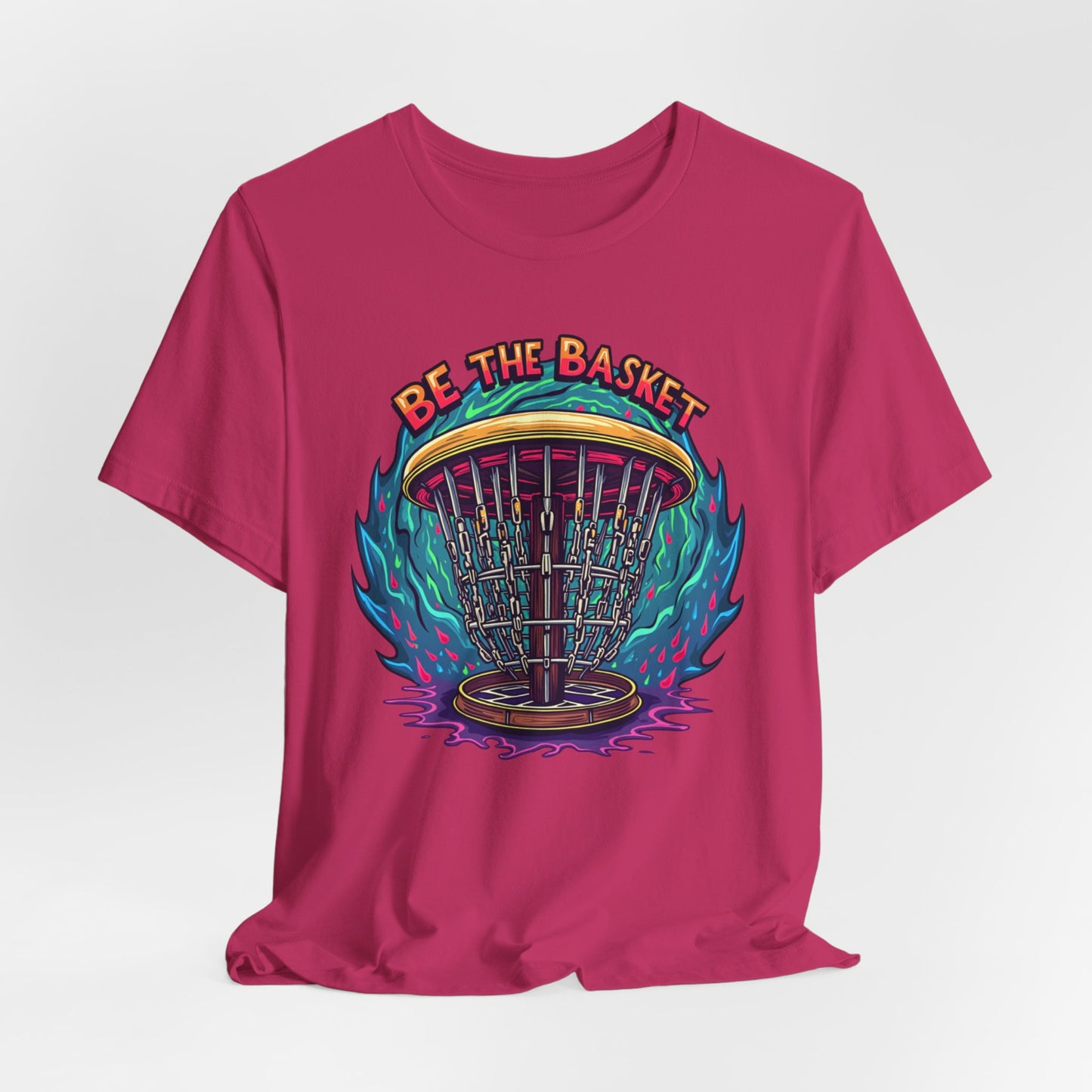 BE THE BASKET Psychedelic Design 1, Unisex T-Shirt, Disc Golf Shirt
