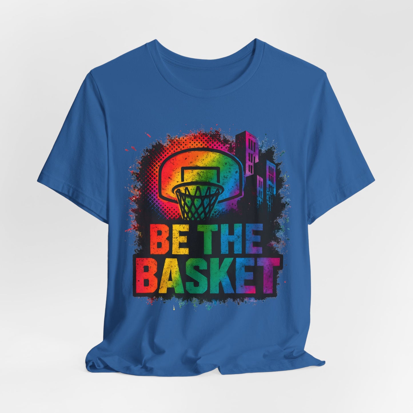 BE THE BASKET Basketball Goal Distressed Color, Disc Golf Unisex T-Shirt