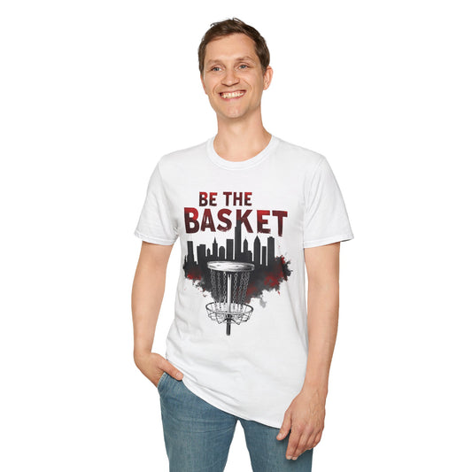 BE THE BASKET Cityscape Design Disc Golf Unisex T-Shirt, DISC GOLF SHIRT