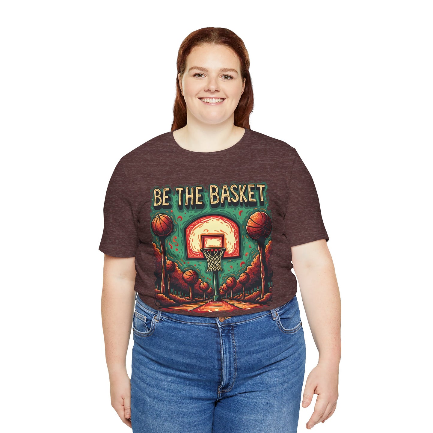 BE THE BASKET Basketball Psychedelic Court 2 Unisex T-Shirt, Basketball Shirt