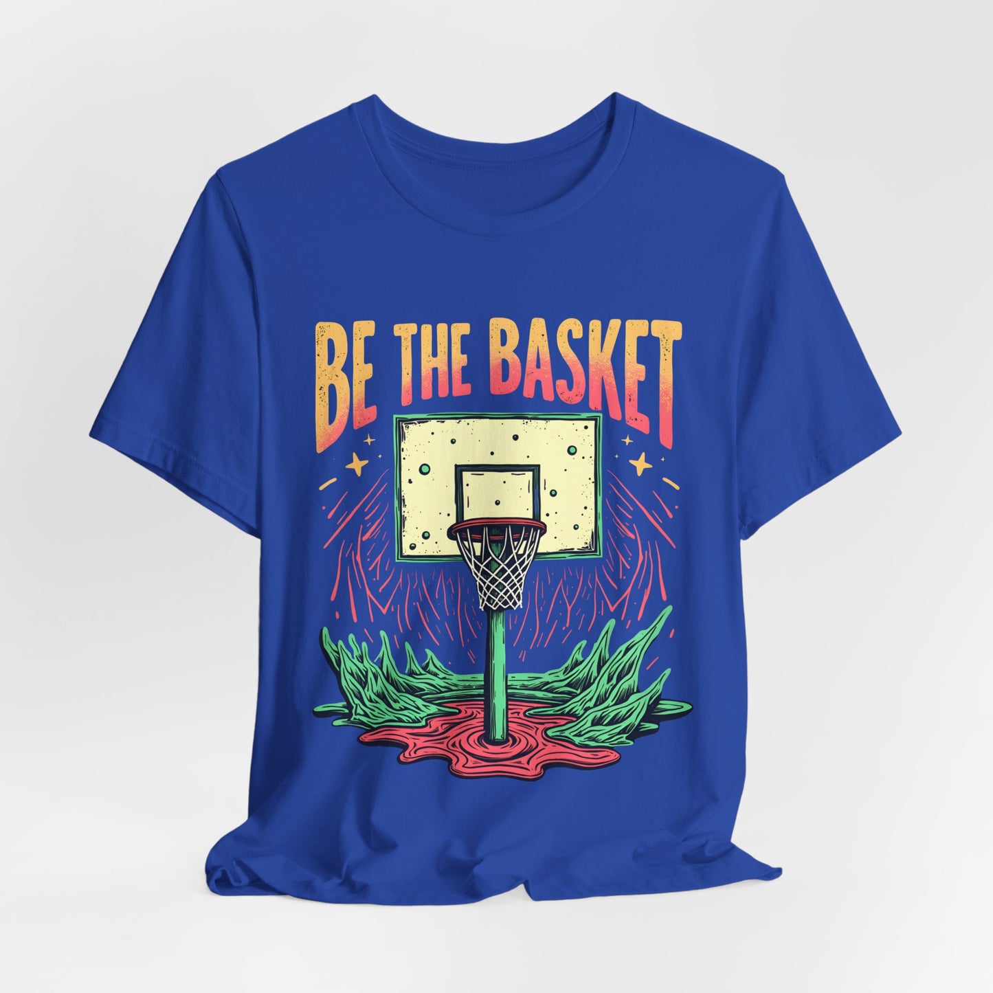 BE THE BASKET Basketball Psychedelic Court 3 Unisex T-Shirt, Basketball Shirt