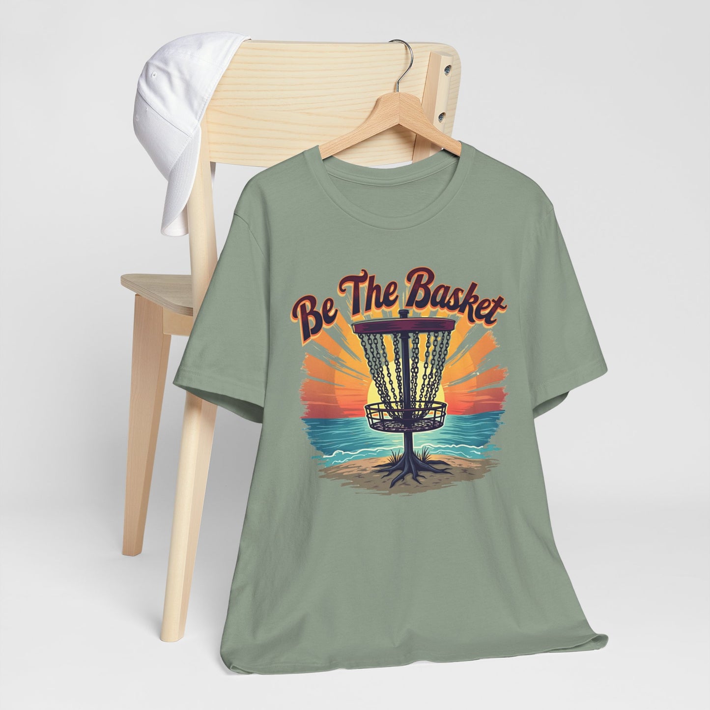 BE THE BASKET Beach Design 3 Softstyle Unisex T-shirt, Disc Golf Shirt