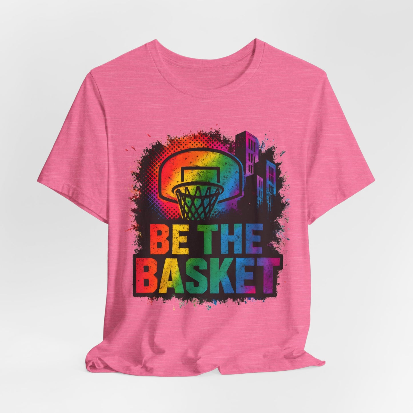 BE THE BASKET Basketball Goal Distressed Color, Disc Golf Unisex T-Shirt