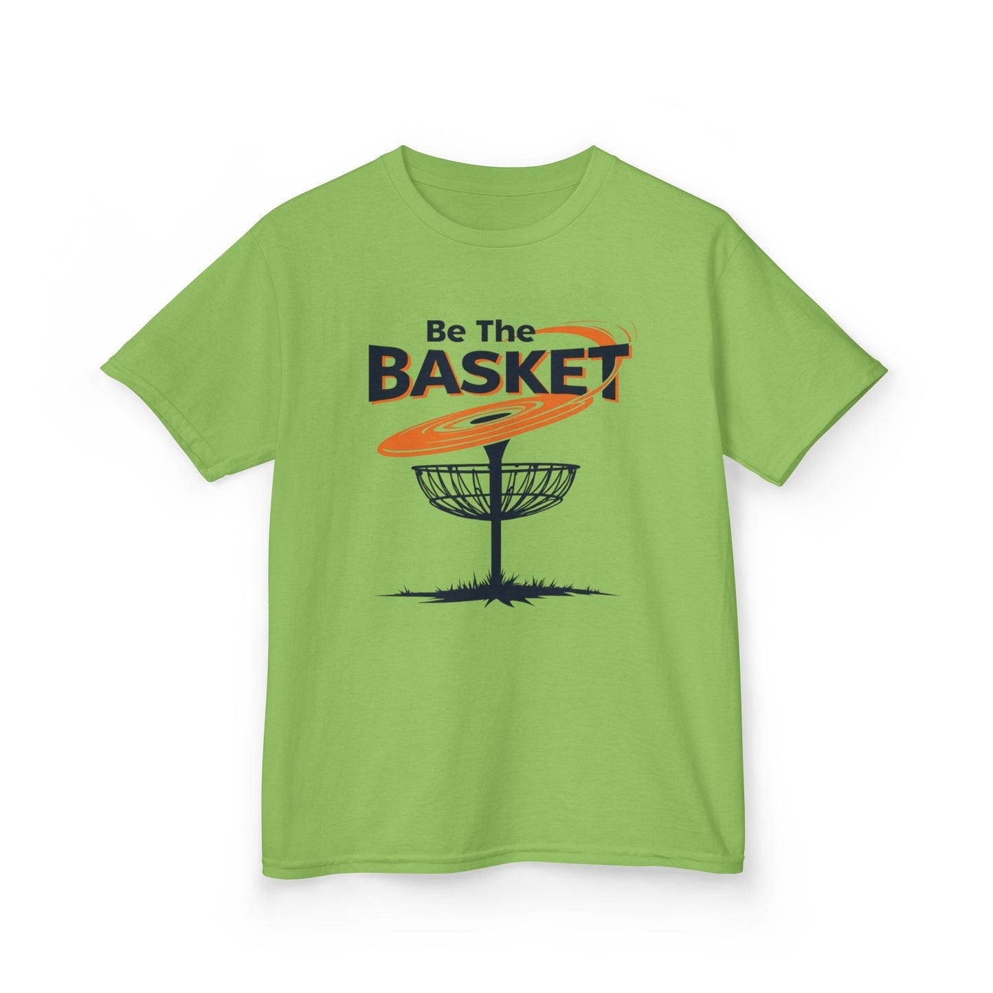 BE THE BASKET Swirl Design Kid's Disc Golf T-Shirt