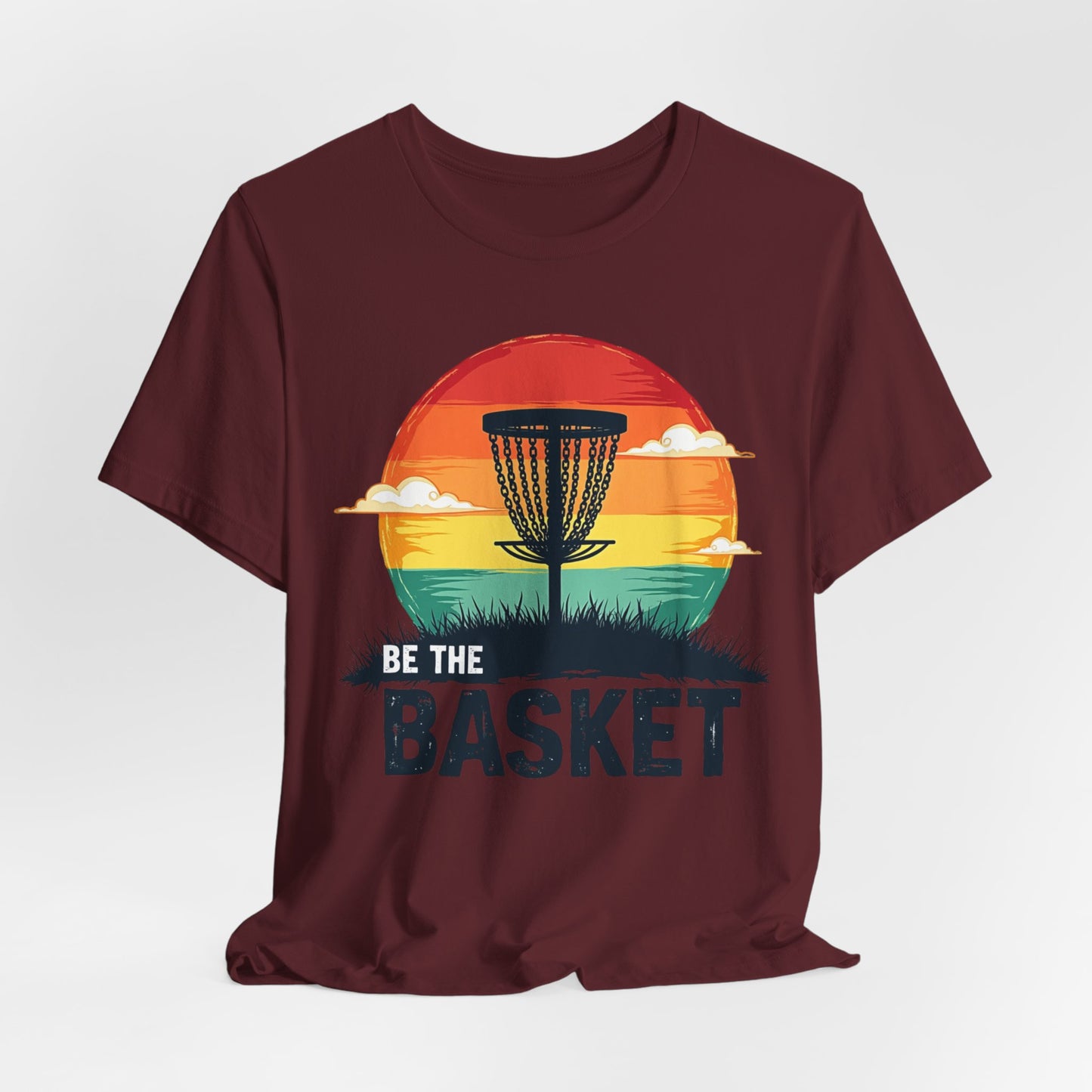 BE THE BASKET Disc Golf Retro 5, Unisex T-Shirt, Disc Golf Shirt