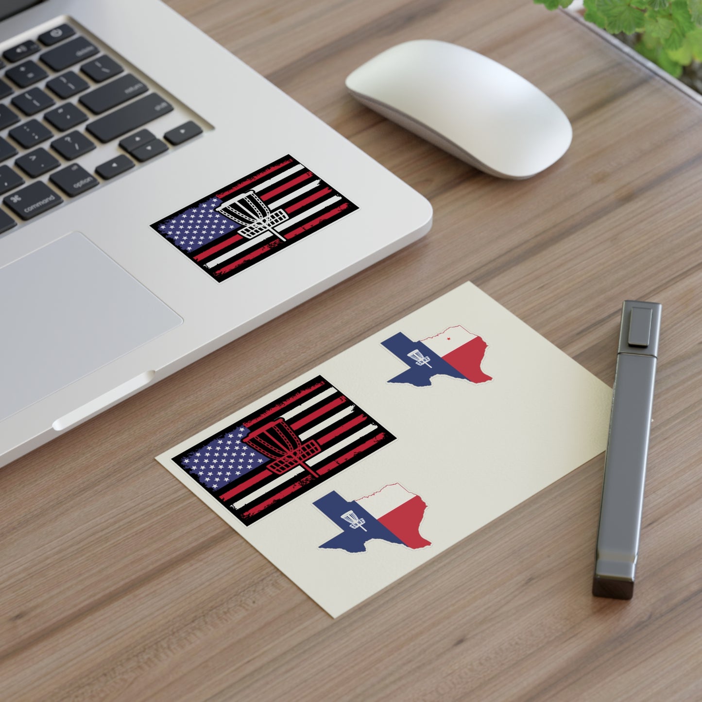 Limited Edition Patriotic Stickers Series 1, America and Texas Disc Golf Stickers