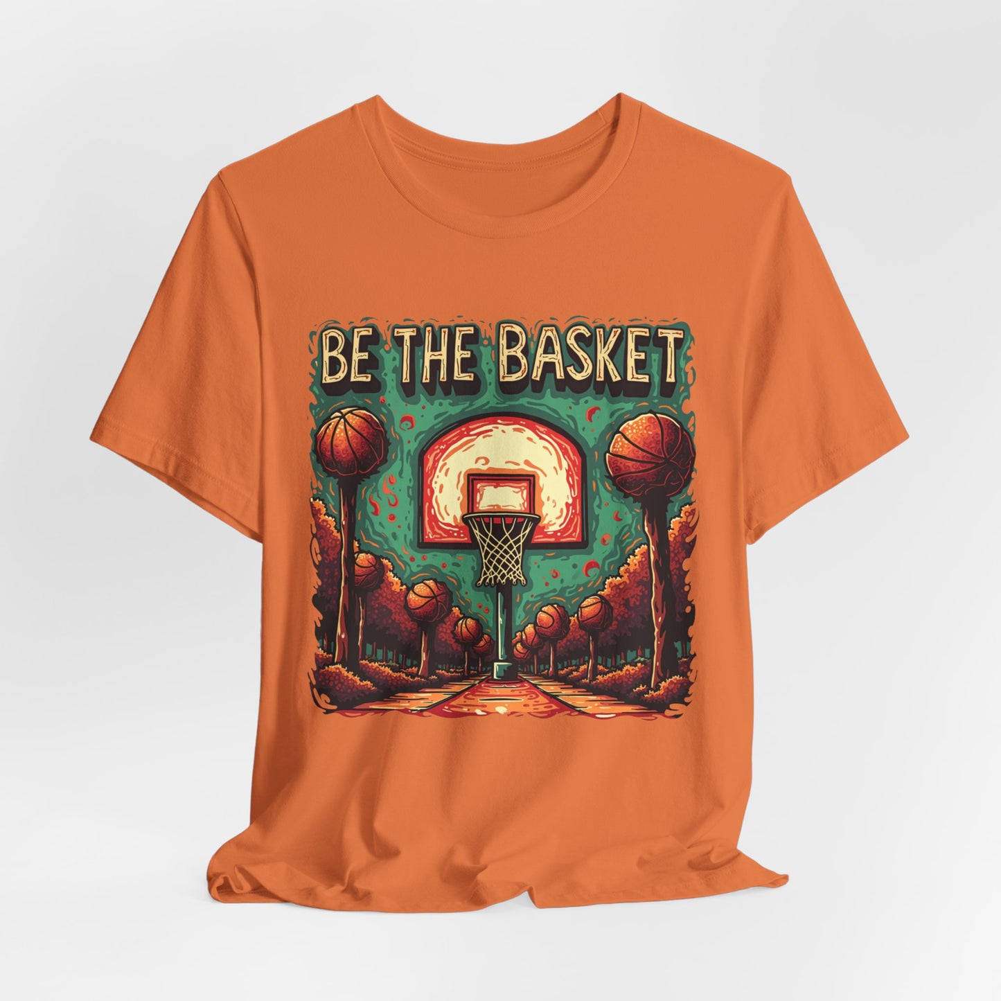 BE THE BASKET Basketball Psychedelic Court 2 Unisex T-Shirt, Basketball Shirt