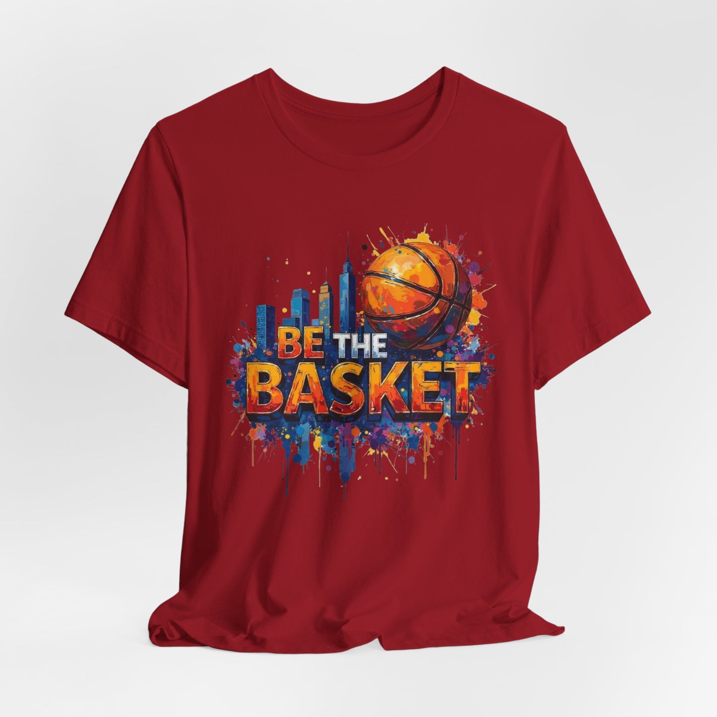BE THE BASKET Basketball Ball Skyline 4, Basketball Unisex T-Shirt