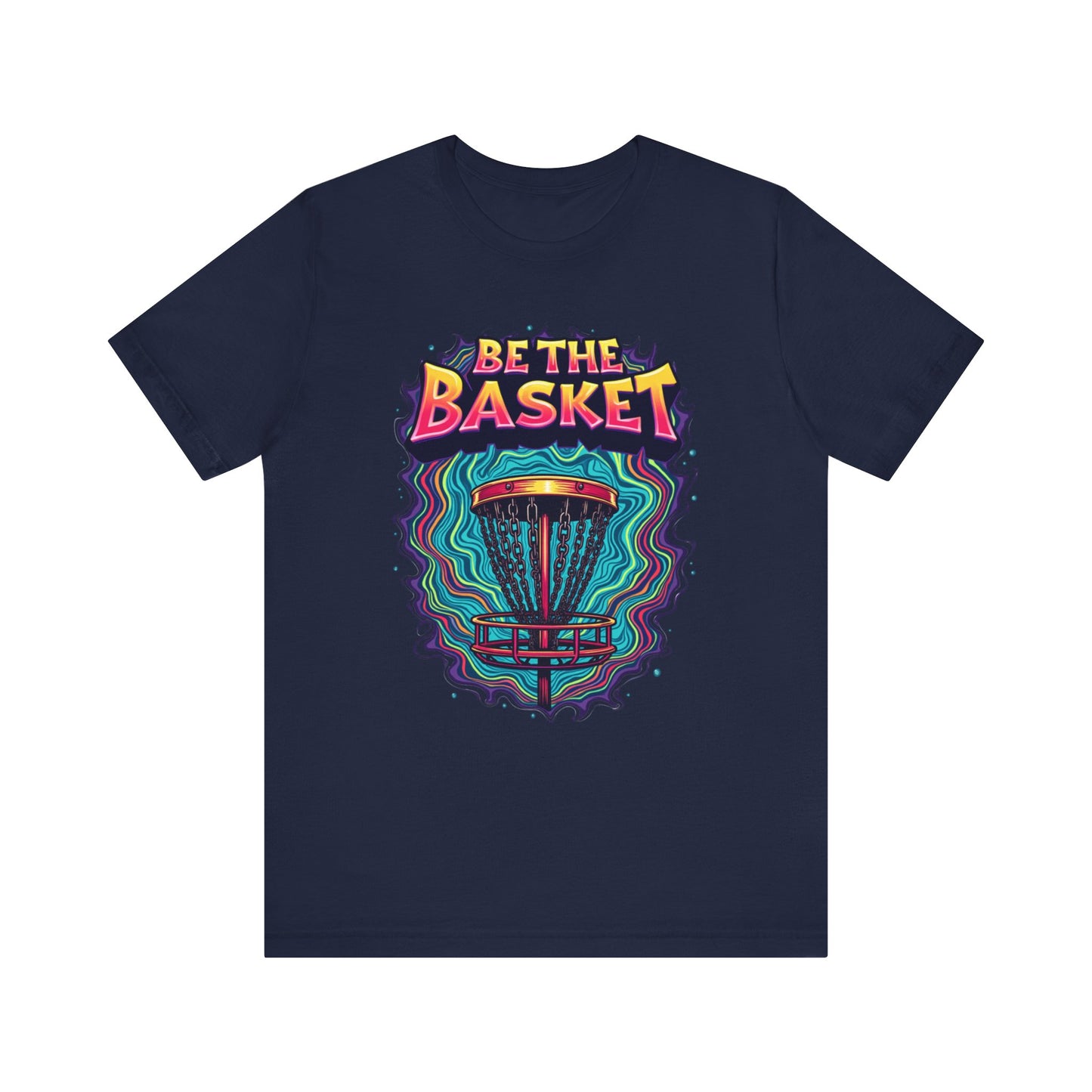 BE THE BASKET Psychedelic Design 4, Unisex T-Shirt, Disc Golf Shirt