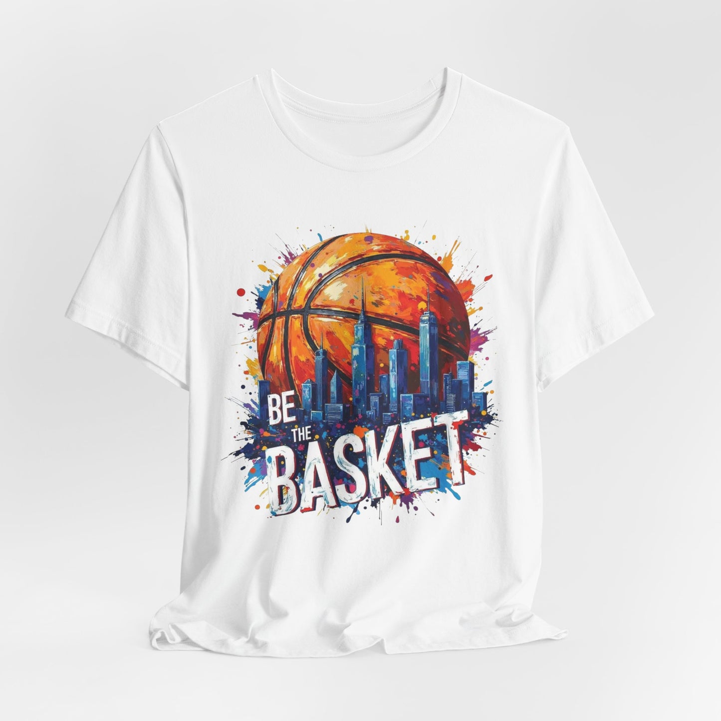 BE THE BASKET Basketball Ball Skyline 3 , Basketball Unisex T-Shirt