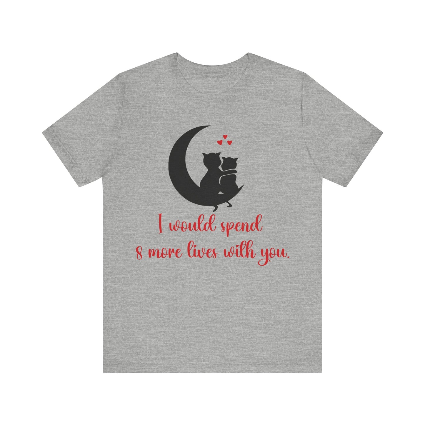 Cute Cat Love Unisex T-shirt, Perfect Anniversary or Valentine's gift.