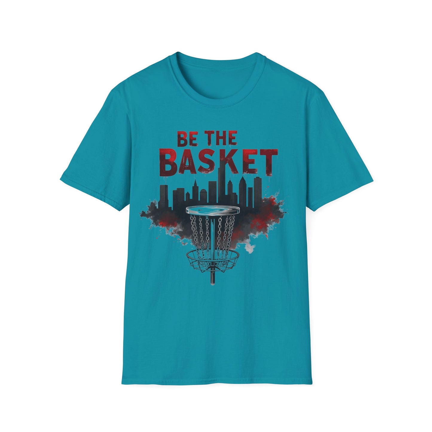 BE THE BASKET Cityscape Design Disc Golf Unisex T-Shirt, DISC GOLF SHIRT