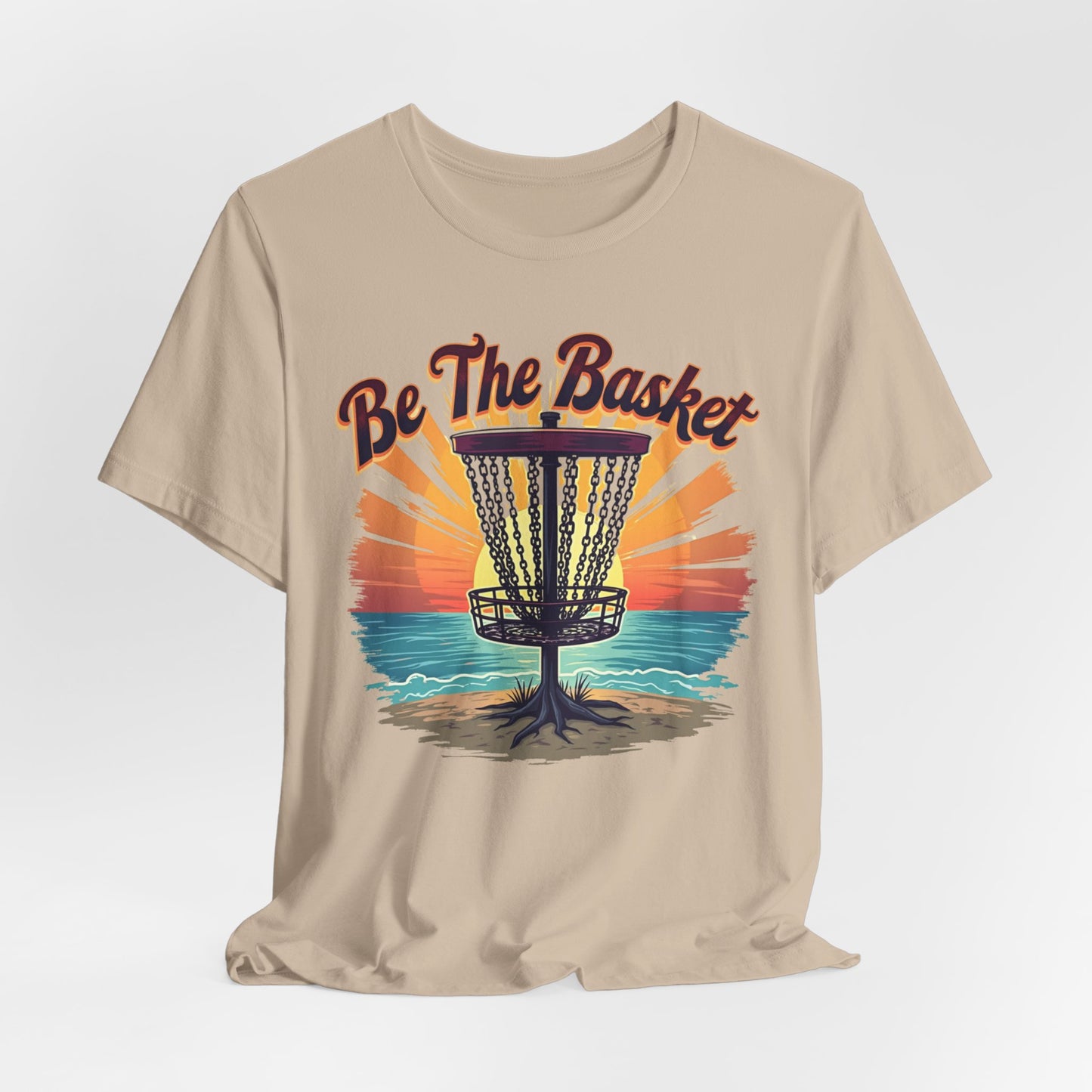 BE THE BASKET Beach Design 3 Softstyle Unisex T-shirt, Disc Golf Shirt