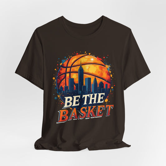 BE THE BASKET Basketball Ball Skyline 2, Basketball Unisex T-Shirt