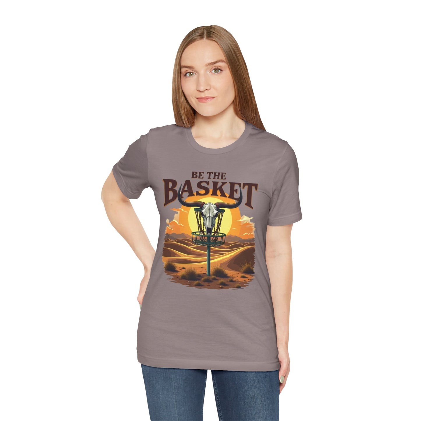 BE THE BASKET Desert Design Unisex T-Shirt, DISC GOLF SHIRT