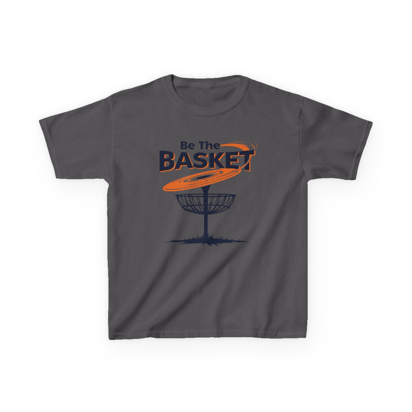 BE THE BASKET Swirl Design Kid's Disc Golf T-Shirt