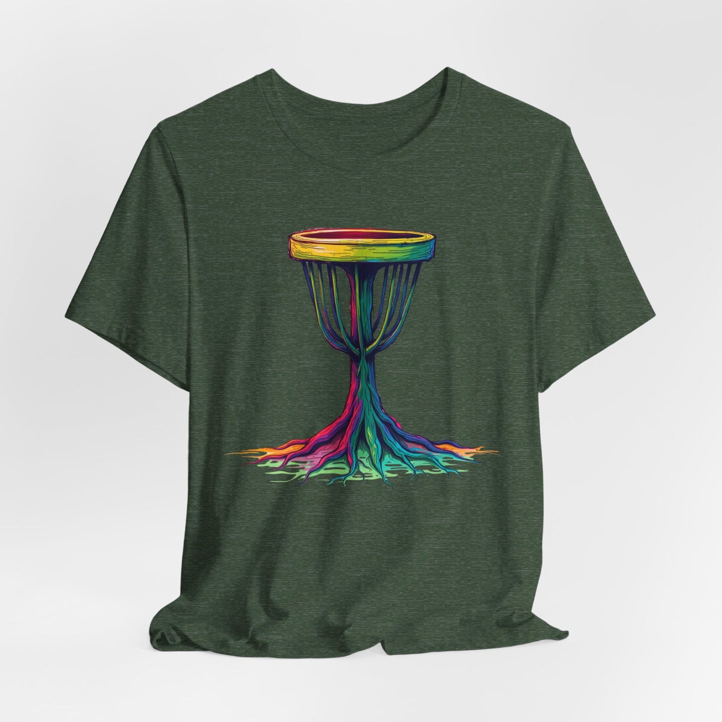 Disc Golf Tree of Life Design 1 Unisex T-Shirt, Happy Feel-Good Disc Golf Shirt