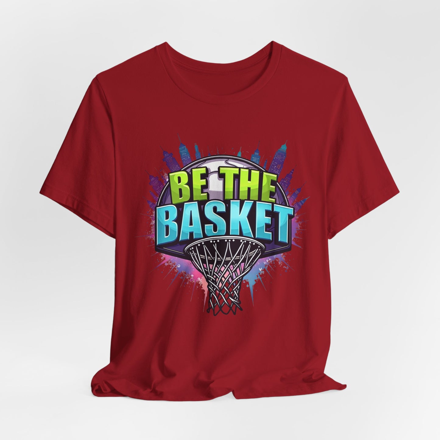 BE THE BASKET Skyline 3 Basketball Unisex T-Shirt, Basketball Shirt