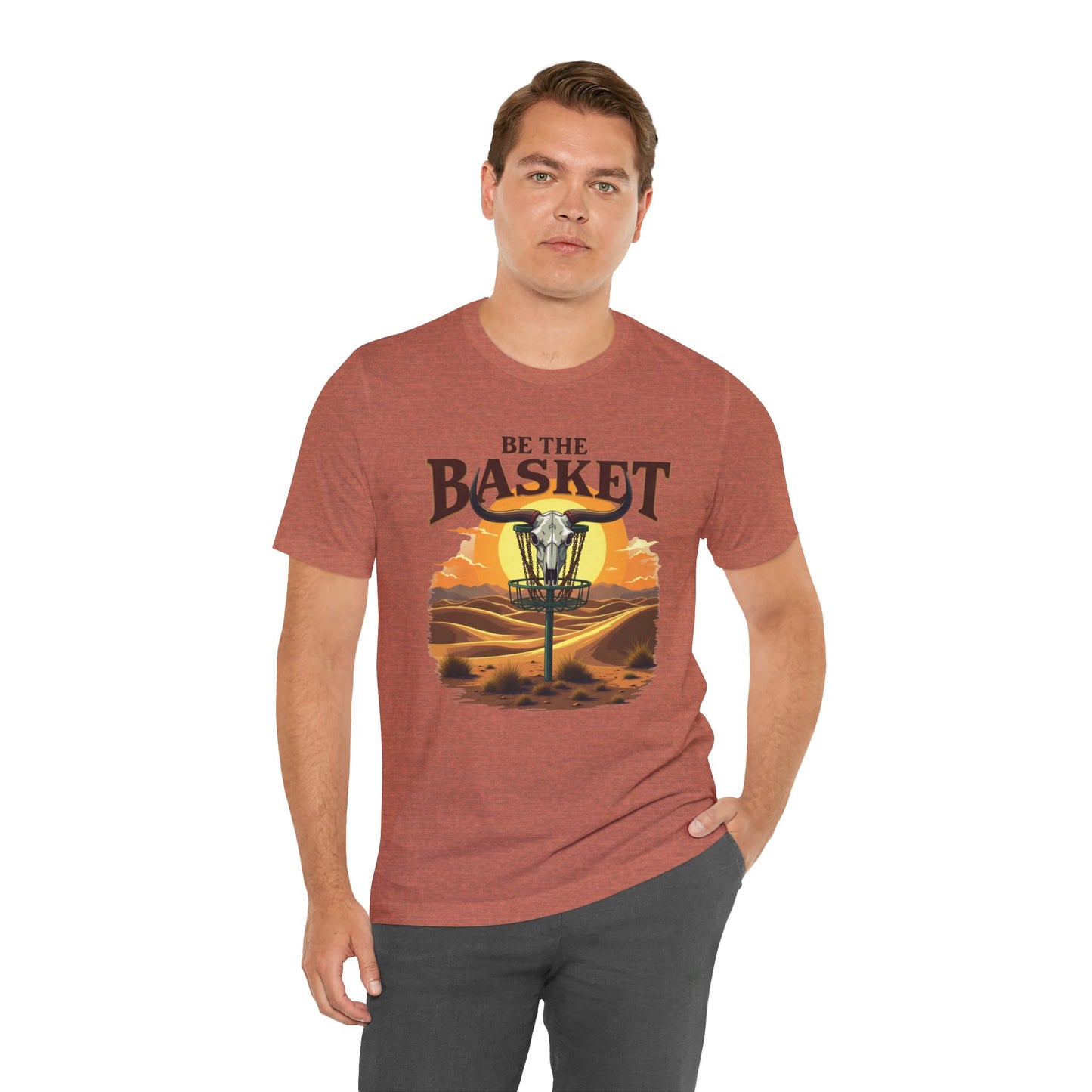 BE THE BASKET Desert Design Unisex T-Shirt, DISC GOLF SHIRT