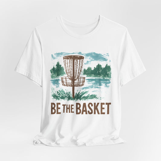 BE THE BASKET Disc Golf Watercolor 4, Unisex T-Shirt, Disc Golf Shirt