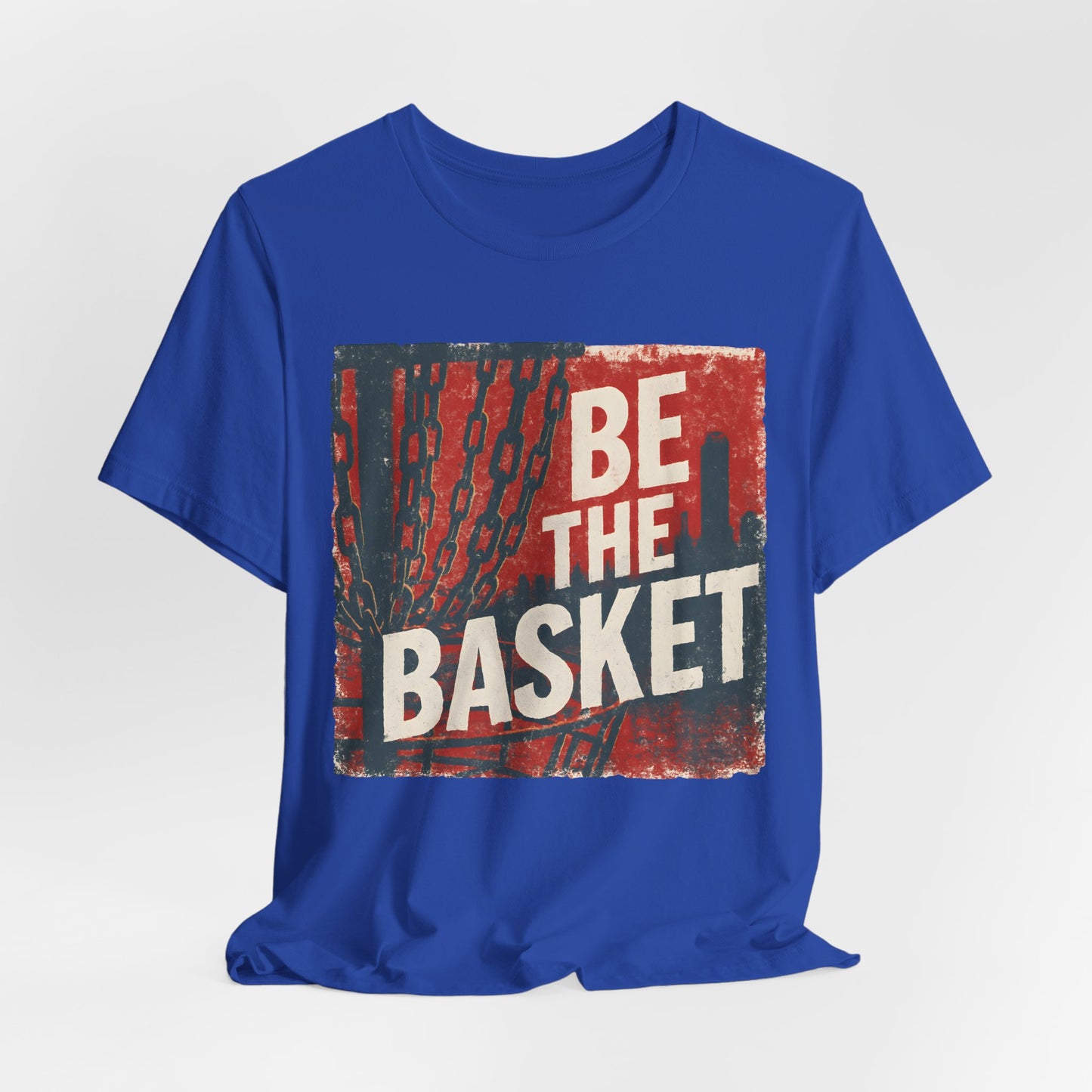 BE THE BASKET Disc Golf Basket Distressed City, Disc Golf Unisex T-Shirt