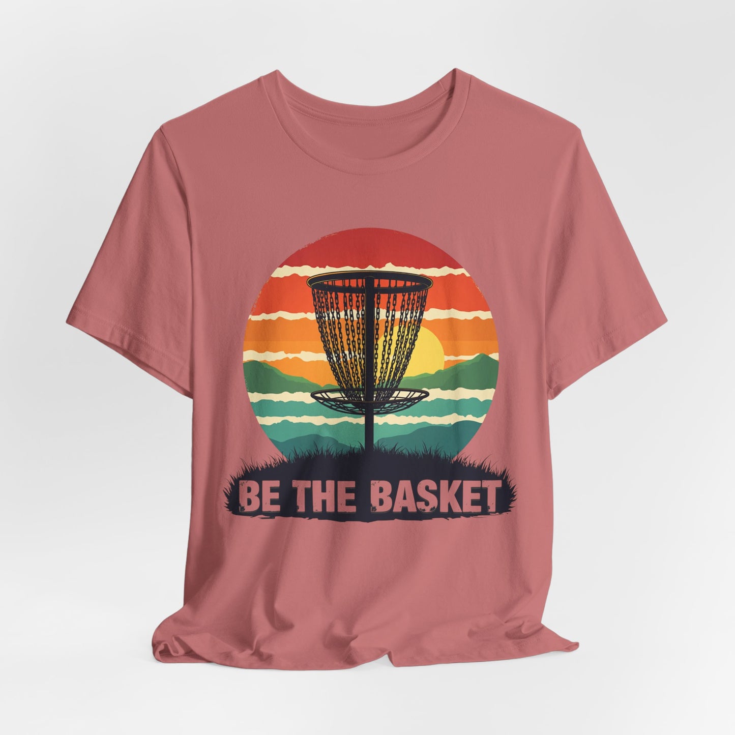 BE THE BASKET Disc Golf Retro 4, Unisex T-Shirt, Disc Golf Shirt