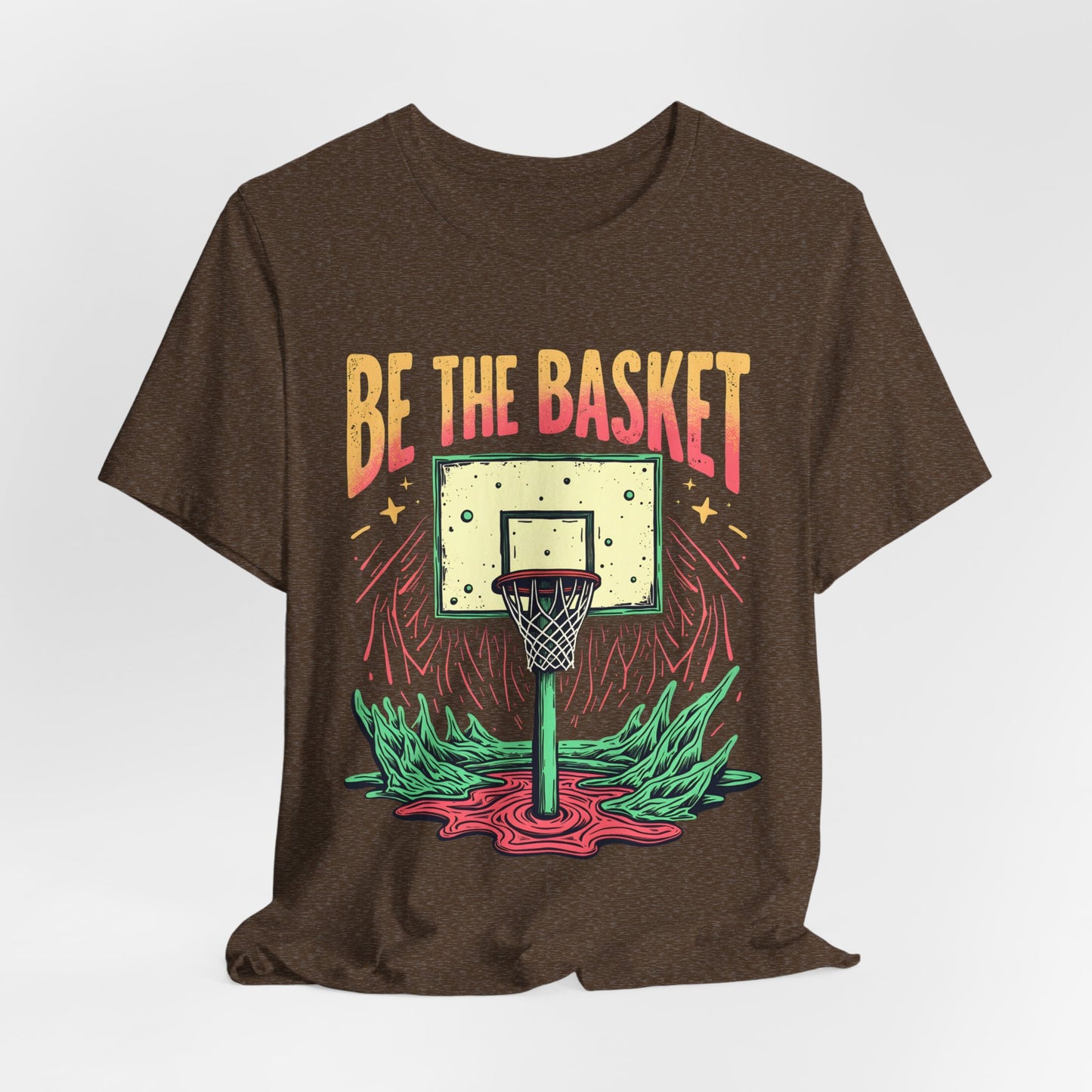 BE THE BASKET Basketball Psychedelic Court 3 Unisex T-Shirt, Basketball Shirt