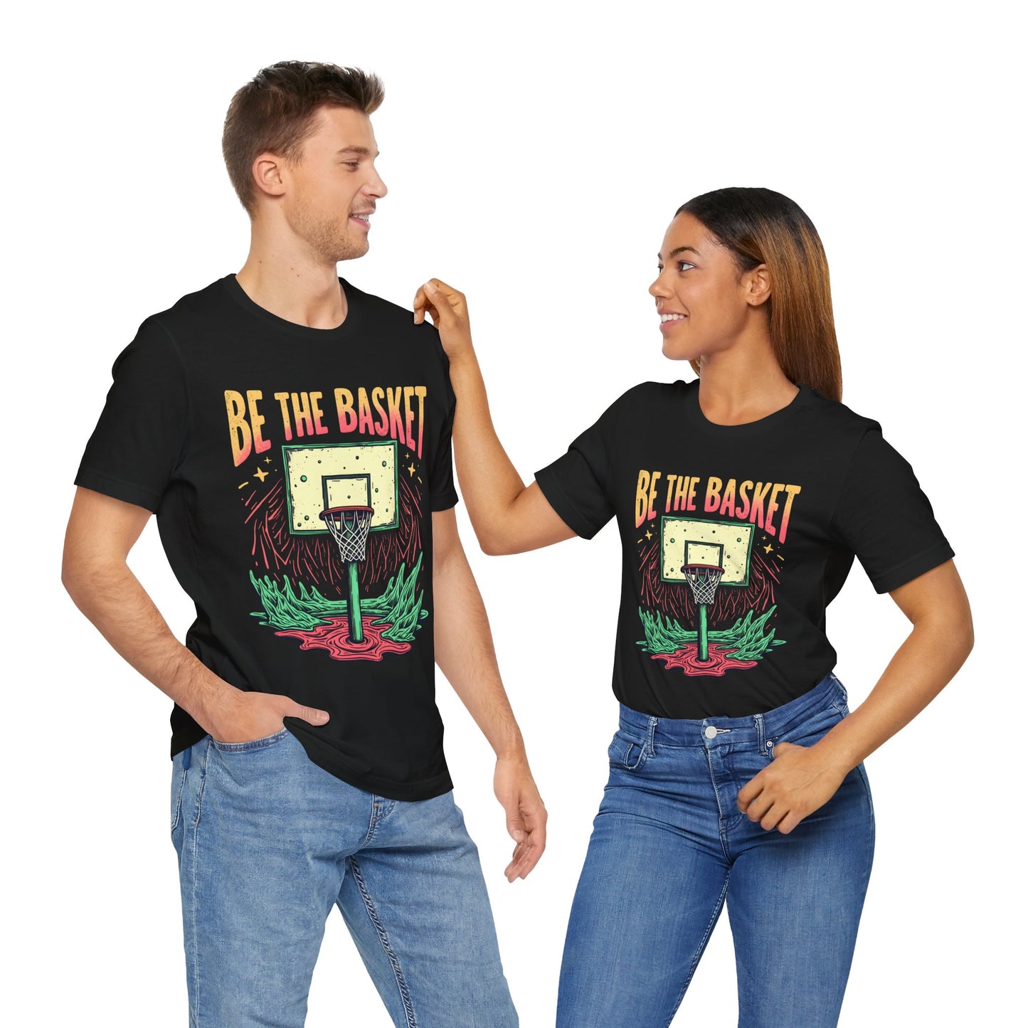 BE THE BASKET Basketball Psychedelic Court 3 Unisex T-Shirt, Basketball Shirt