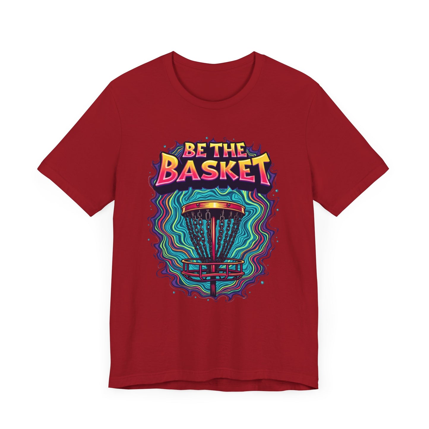 BE THE BASKET Psychedelic Design 4, Unisex T-Shirt, Disc Golf Shirt