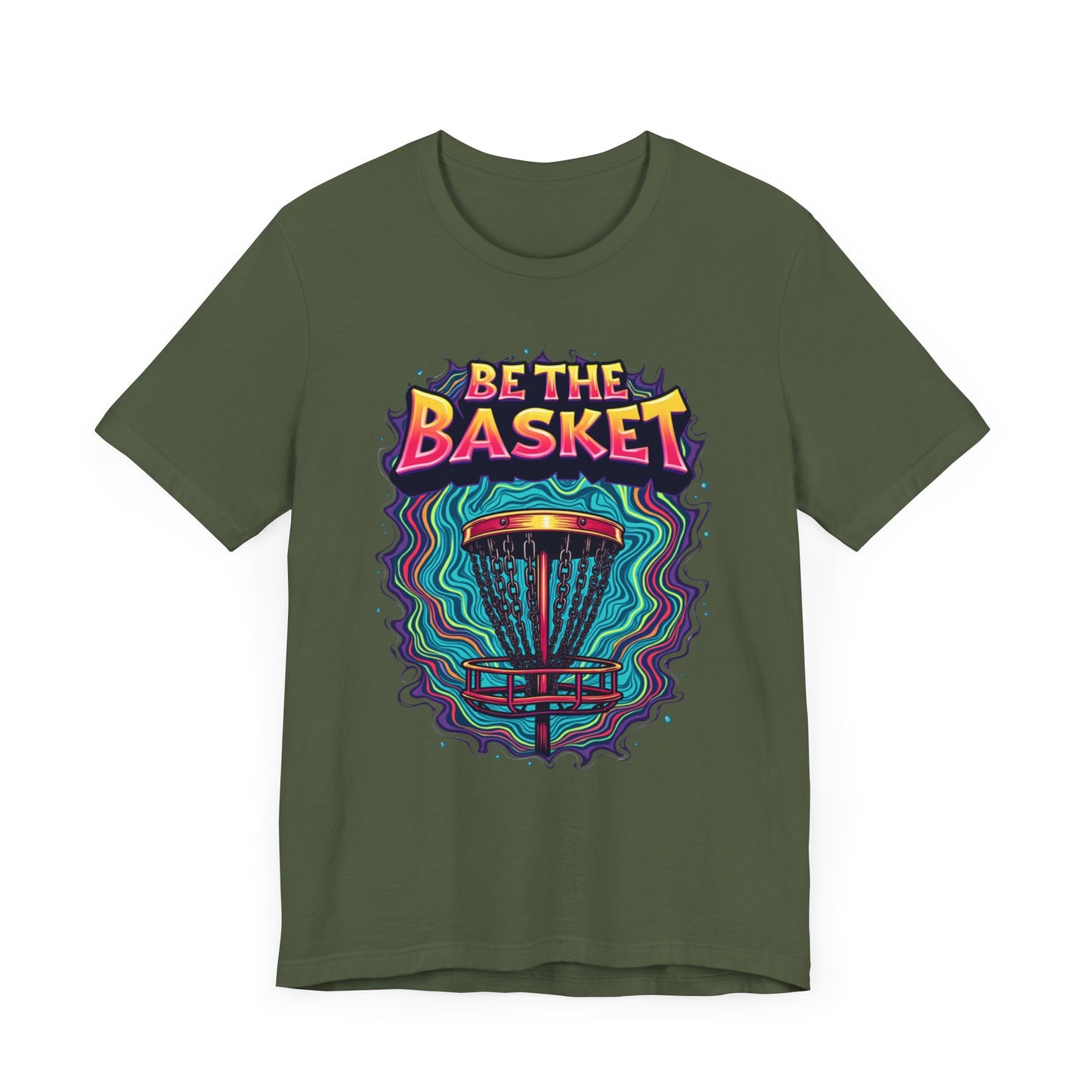 BE THE BASKET Psychedelic Design 4, Unisex T-Shirt, Disc Golf Shirt