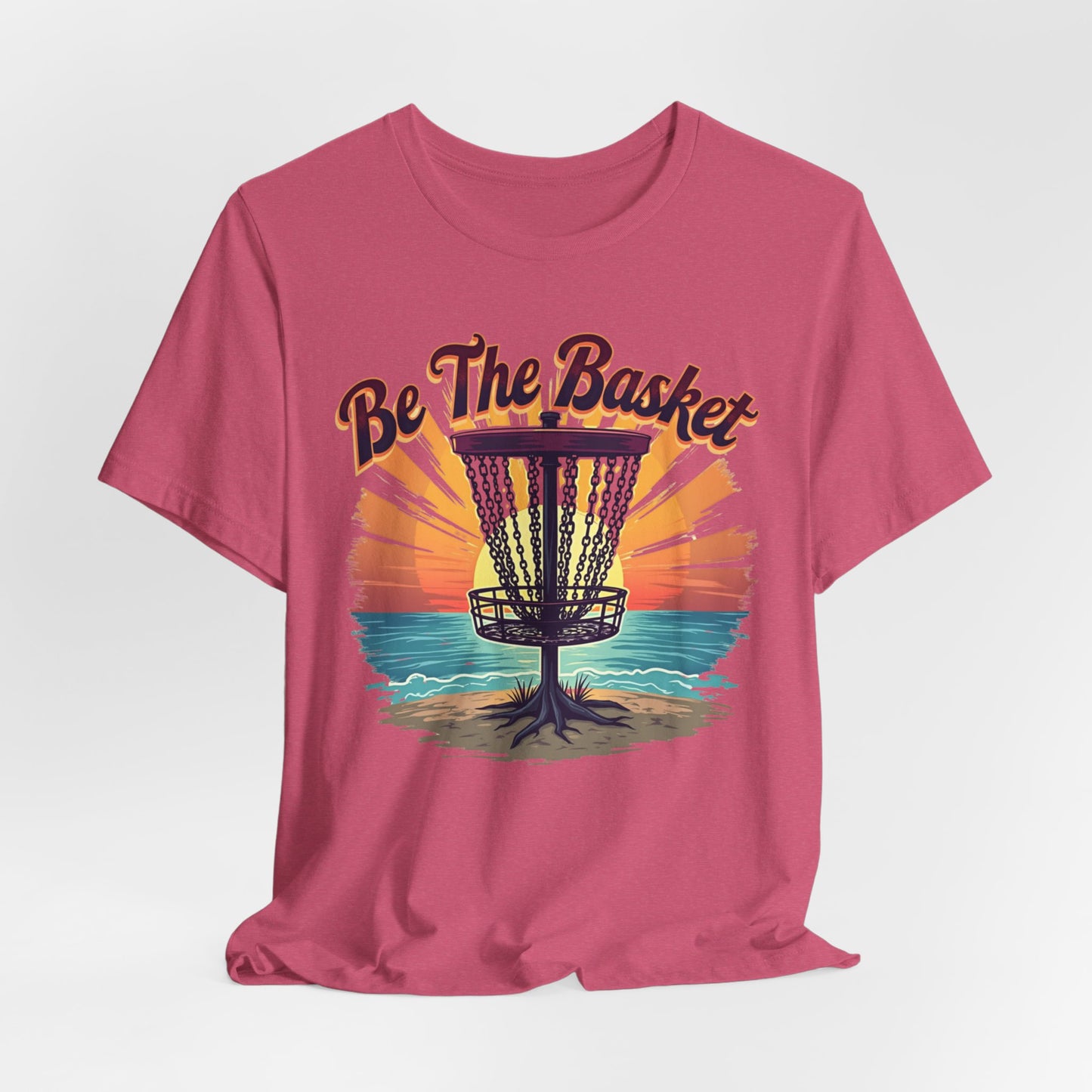 BE THE BASKET Beach Design 3 Softstyle Unisex T-shirt, Disc Golf Shirt