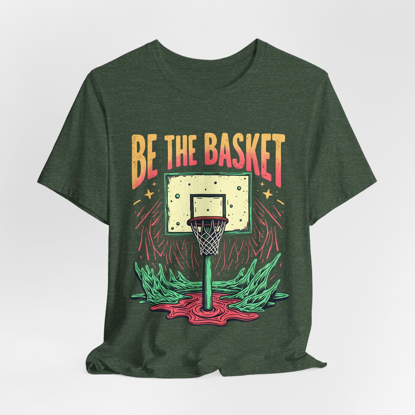 BE THE BASKET Basketball Psychedelic Court 3 Unisex T-Shirt, Basketball Shirt