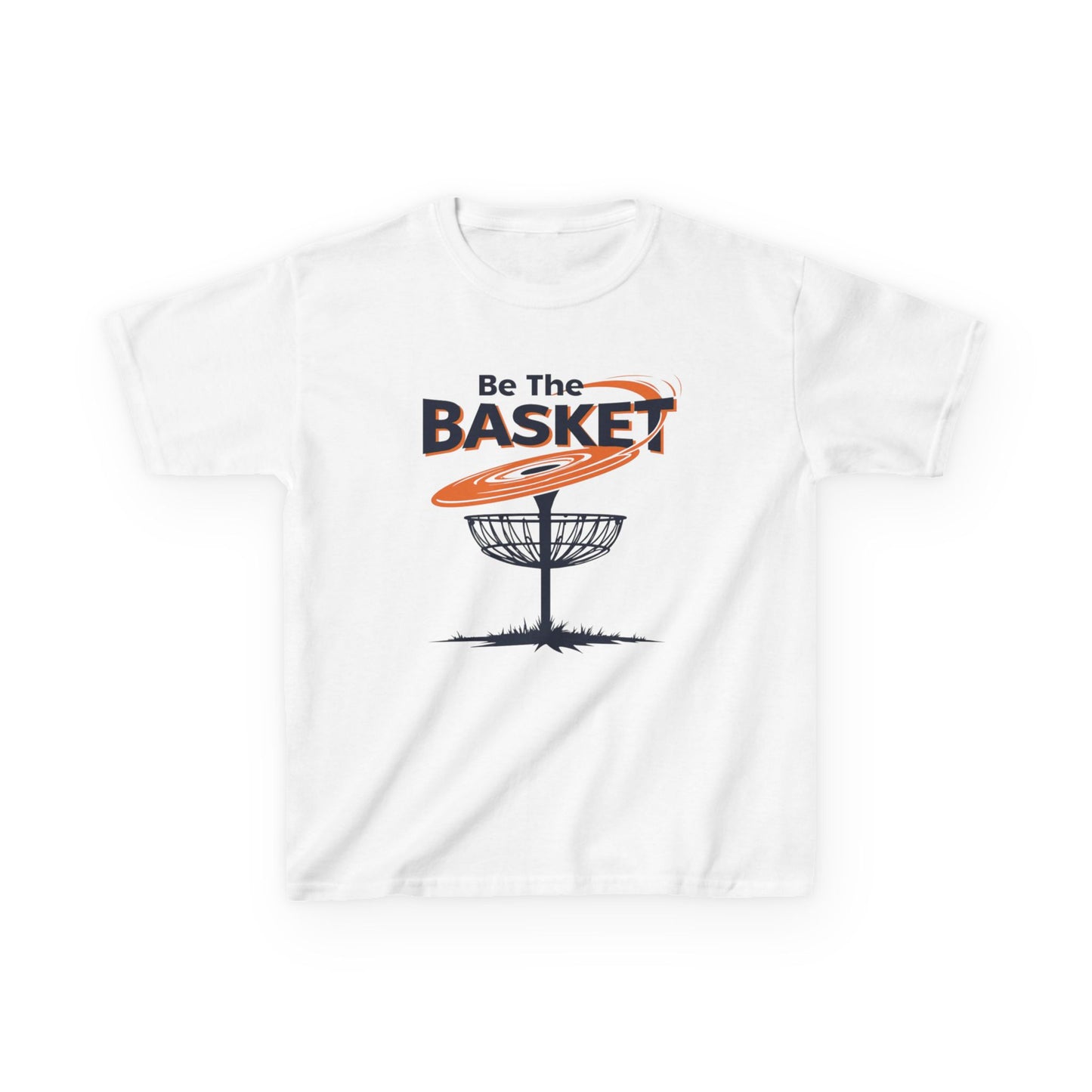 BE THE BASKET Swirl Design Kid's Disc Golf T-Shirt