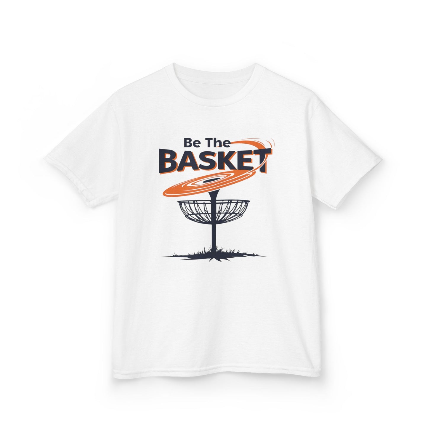 BE THE BASKET Swirl Design Kid's Disc Golf T-Shirt