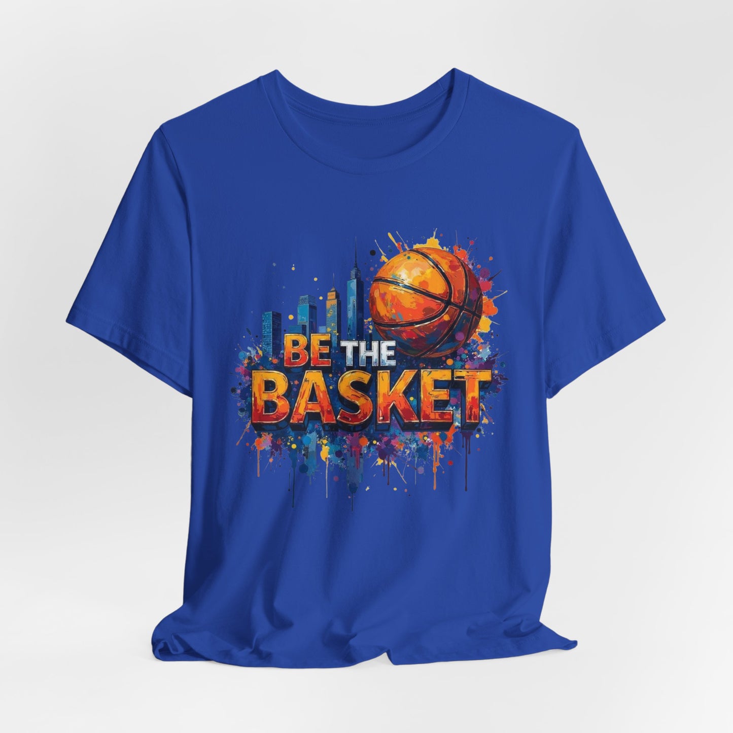 BE THE BASKET Basketball Ball Skyline 4, Basketball Unisex T-Shirt