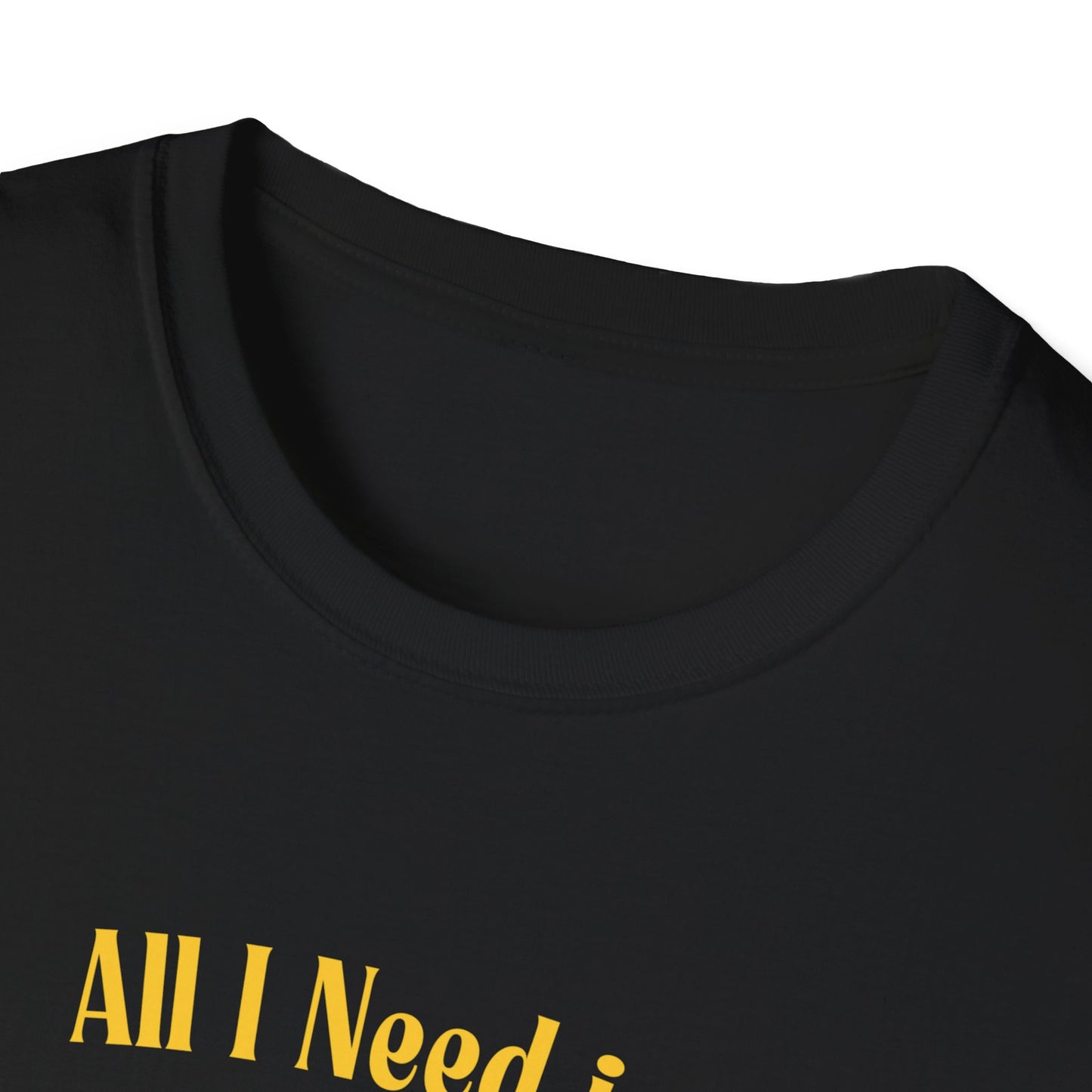 All I Need Is Jesus & Disc Golf  Softstyle T-Shirt, JESUS and DISC GOLF Gold