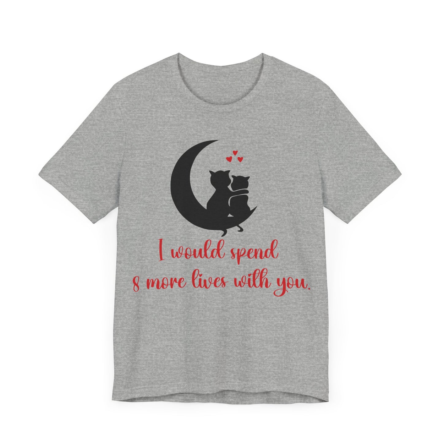 Cute Cat Love Unisex T-shirt, Perfect Anniversary or Valentine's gift.