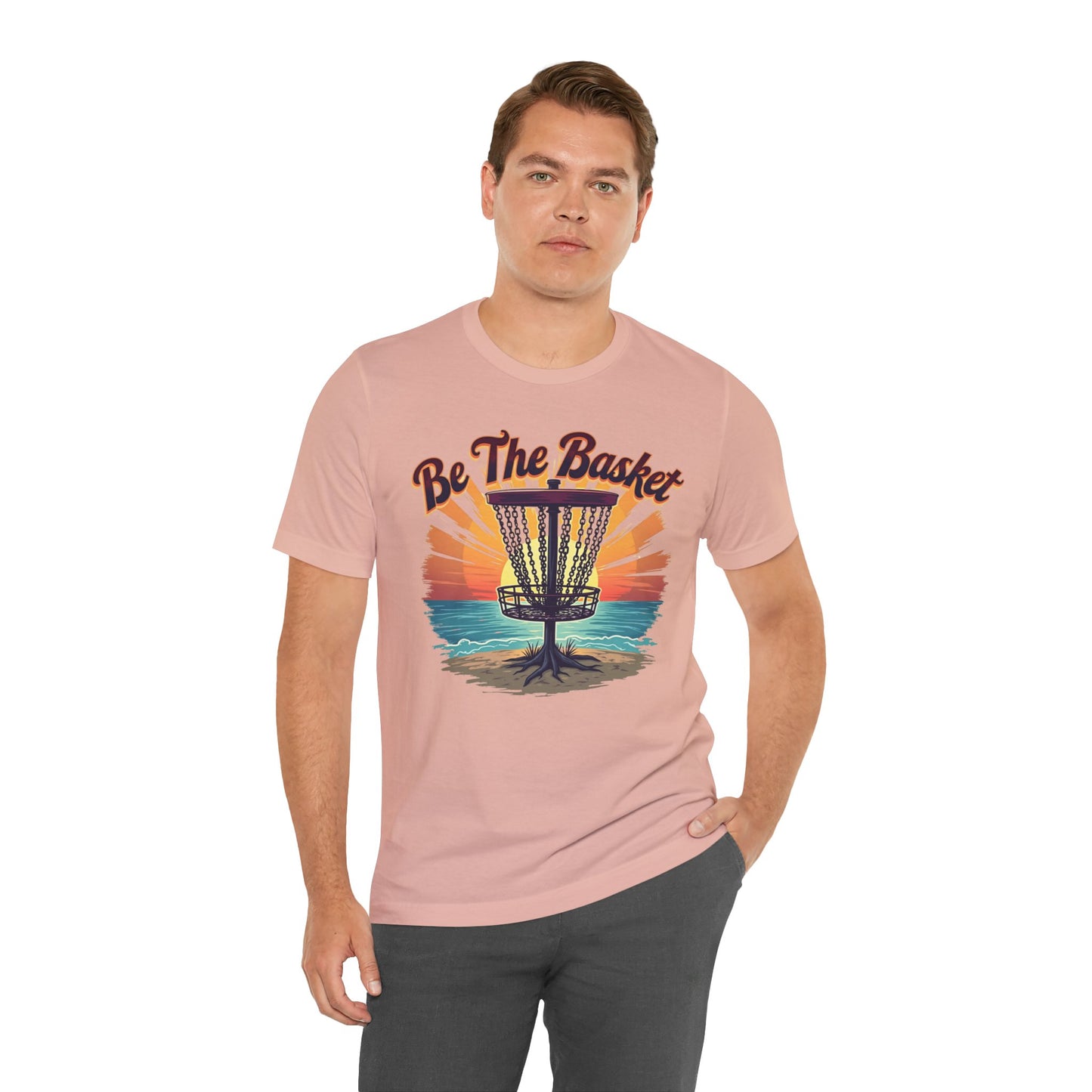 BE THE BASKET Beach Design 3 Softstyle Unisex T-shirt, Disc Golf Shirt