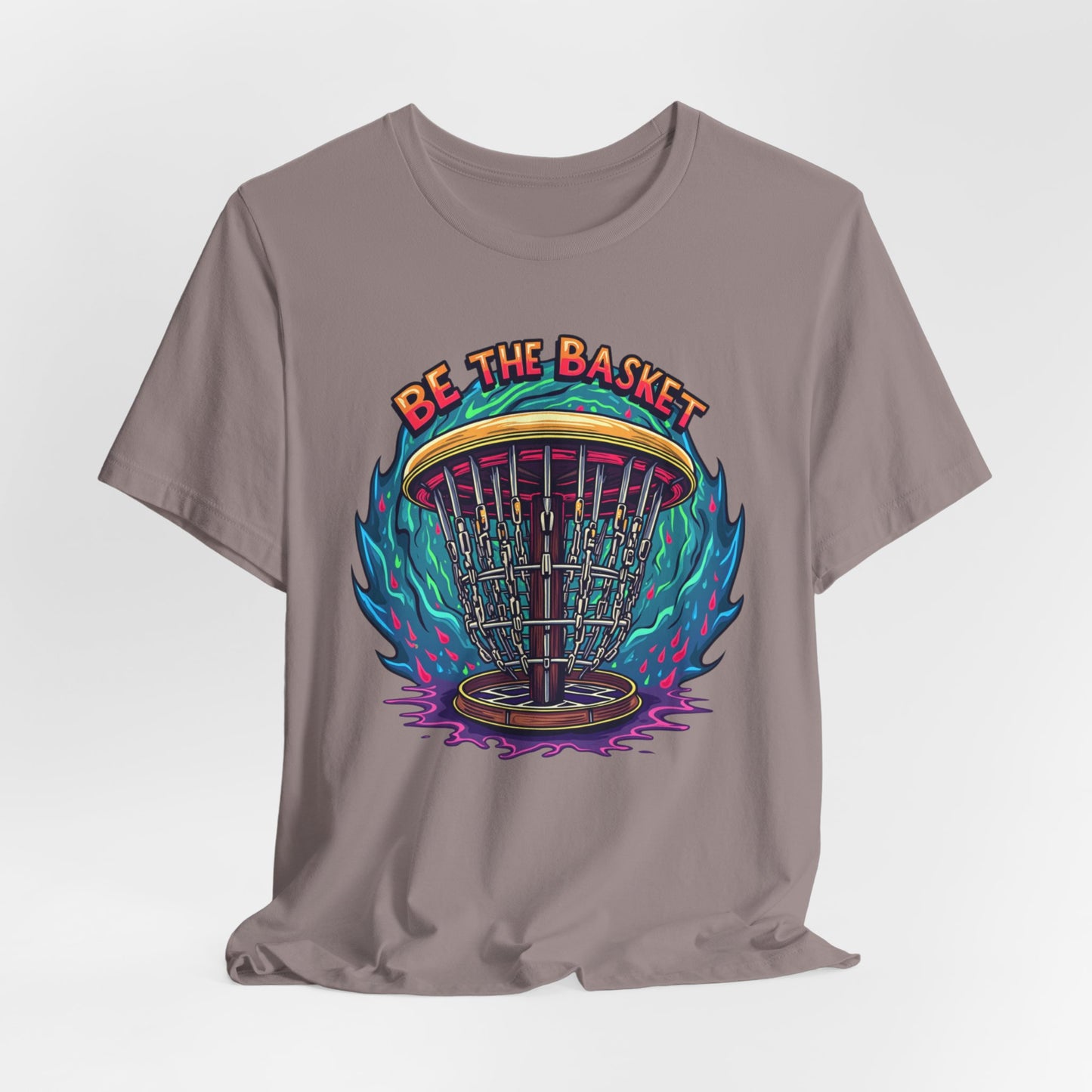 BE THE BASKET Psychedelic Design 1, Unisex T-Shirt, Disc Golf Shirt