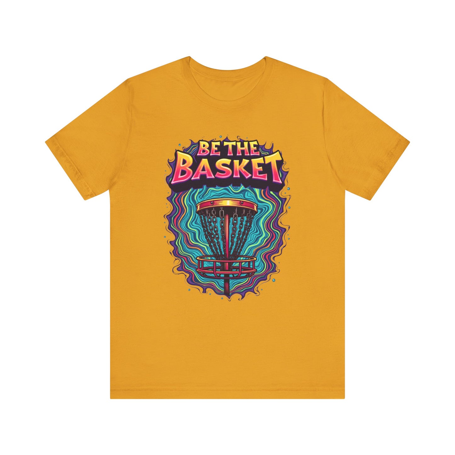 BE THE BASKET Psychedelic Design 4, Unisex T-Shirt, Disc Golf Shirt