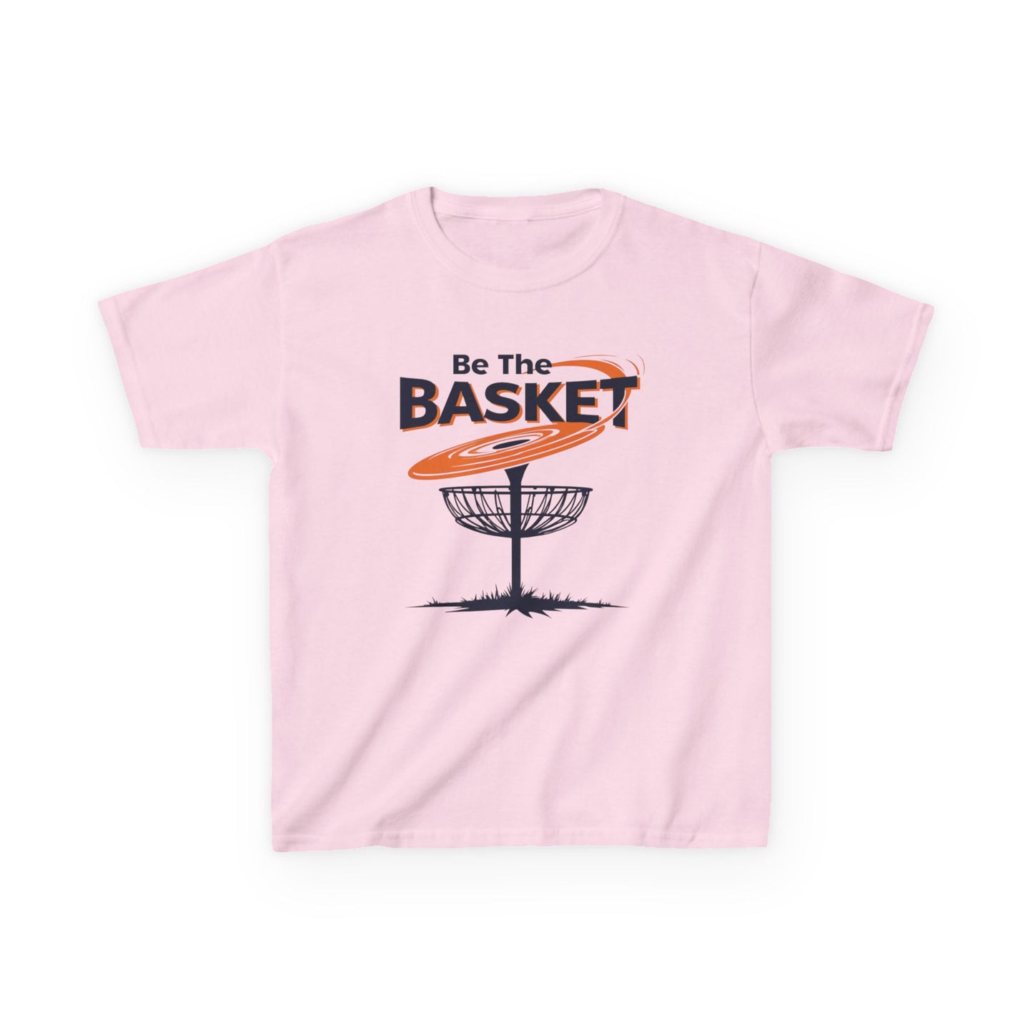 BE THE BASKET Swirl Design Kid's Disc Golf T-Shirt