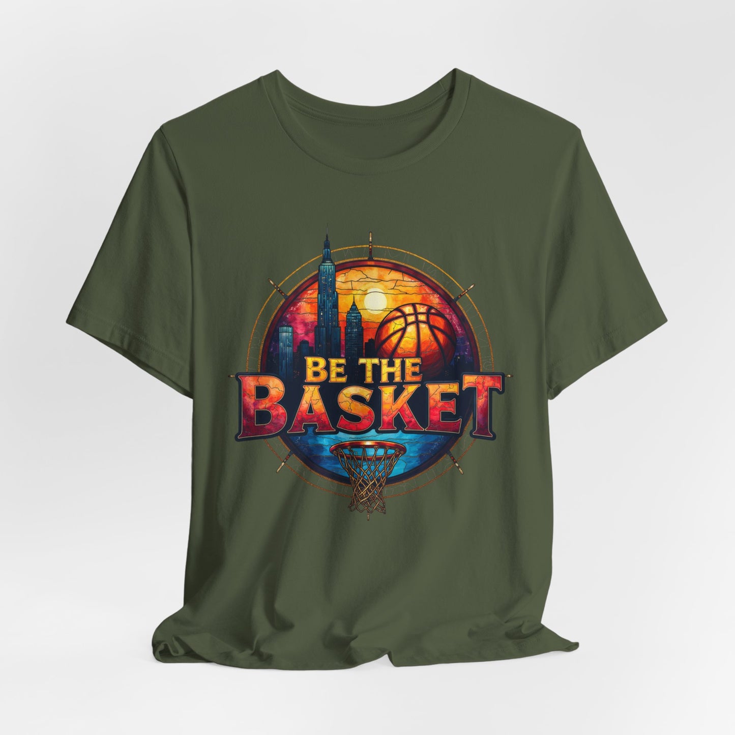 BE THE BASKET Basketball Goal Skyline Glass 2 , Basketball Unisex T-Shirt