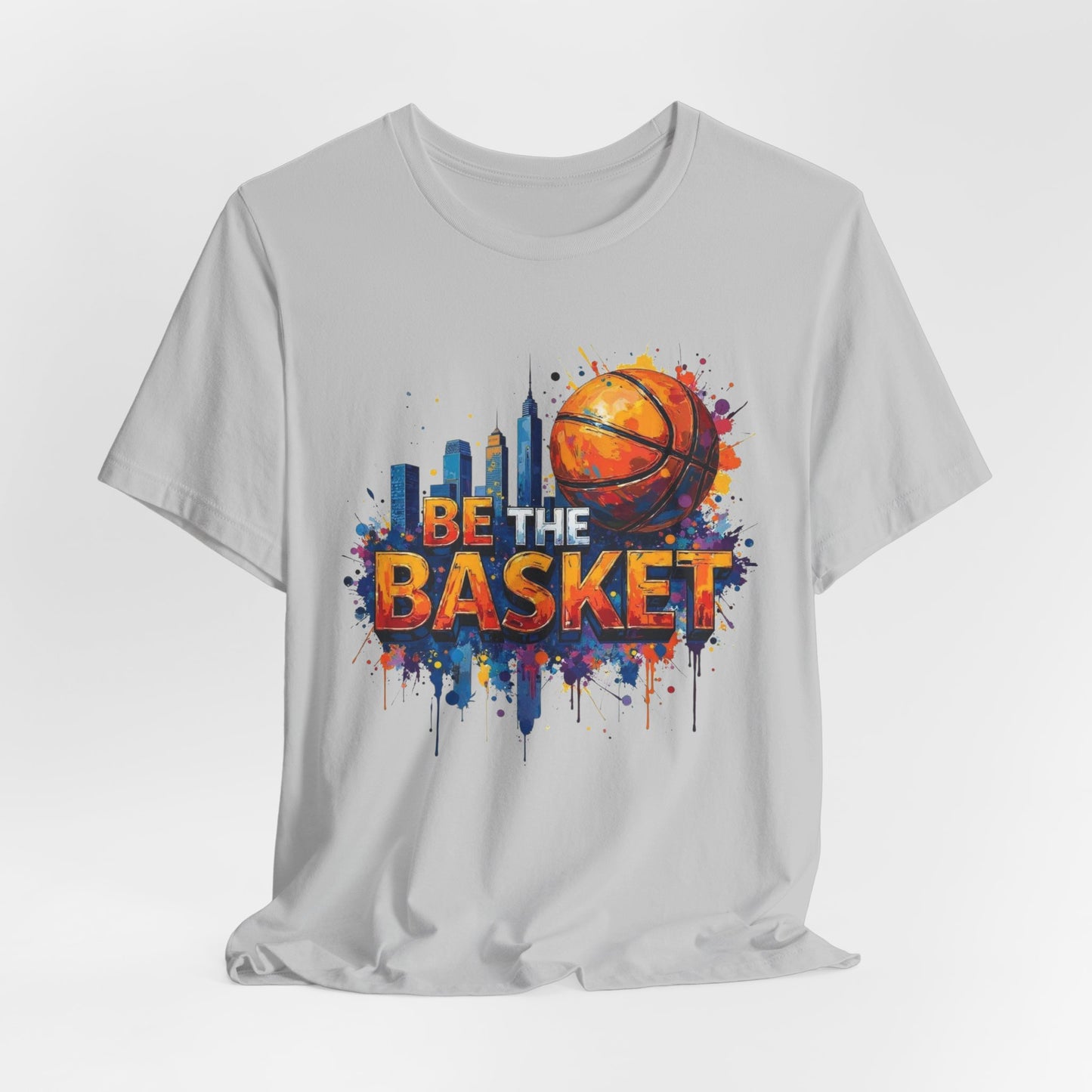 BE THE BASKET Basketball Ball Skyline 4, Basketball Unisex T-Shirt