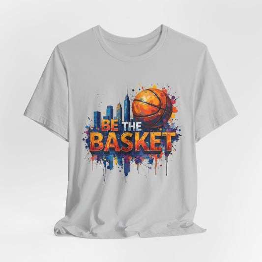 BE THE BASKET Basketball Ball Skyline 4, Basketball Unisex T-Shirt