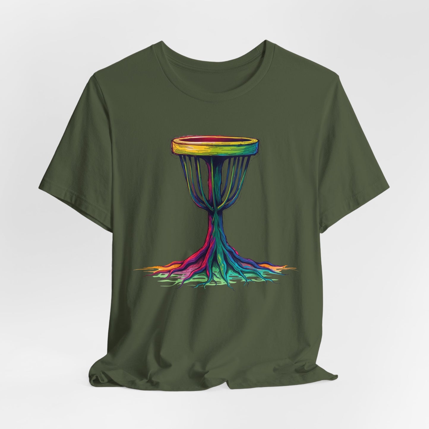 Disc Golf Tree of Life Design 1 Unisex T-Shirt, Happy Feel-Good Disc Golf Shirt
