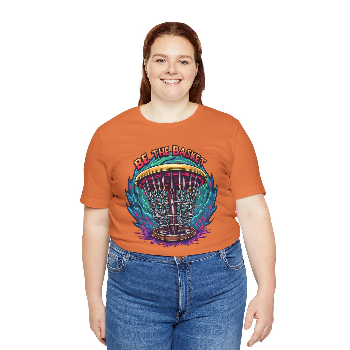 BE THE BASKET Psychedelic Design 1, Unisex T-Shirt, Disc Golf Shirt